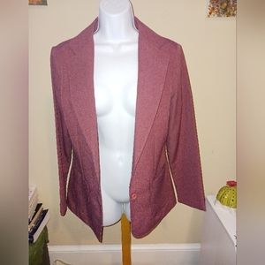 Retro pink Blazer by Nikki, size 11/12, 26 in Long 20 in bust